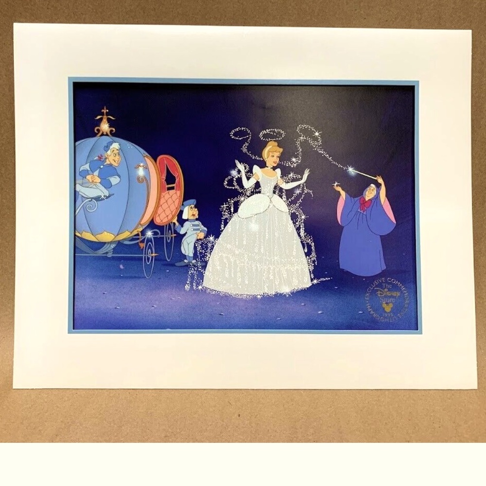 NWOT Disney Beautiful Exclusive Cinderella lithograph with Fairy Godmother.